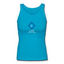 Load image into Gallery viewer, Women's Longer Length Fitted Tank - turquoise