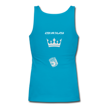 Load image into Gallery viewer, Women's Longer Length Fitted Tank - turquoise