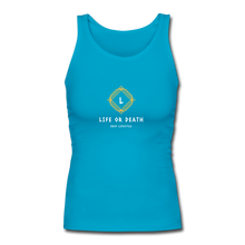 Load image into Gallery viewer, Women's Longer Length Fitted Tank - turquoise