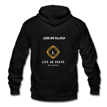 Load image into Gallery viewer, Unisex Fleece Zip Hoodie - black