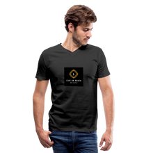 Load image into Gallery viewer, Men&#39;s V-Neck T-Shirt - black
