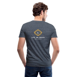 Men's V-Neck T-Shirt - heather navy