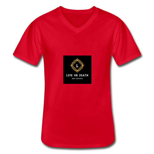 Men's V-Neck T-Shirt - red