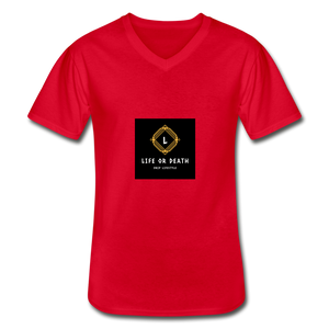Men's V-Neck T-Shirt - red