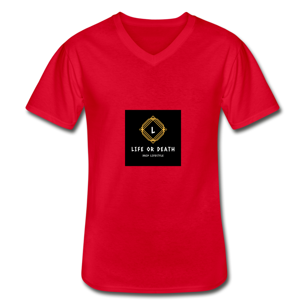 Men's V-Neck T-Shirt - red