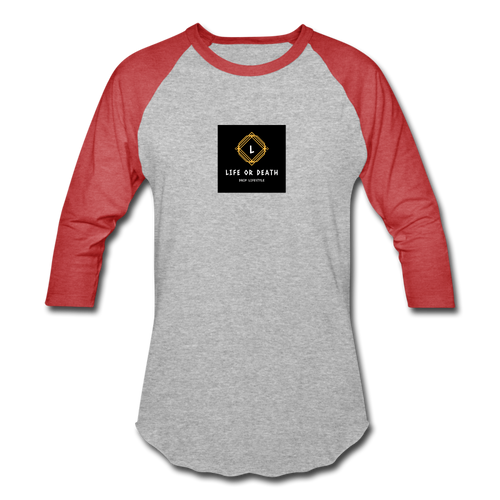 Baseball T-Shirt - heather gray/red