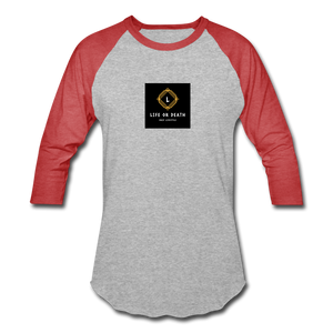 Baseball T-Shirt - heather gray/red