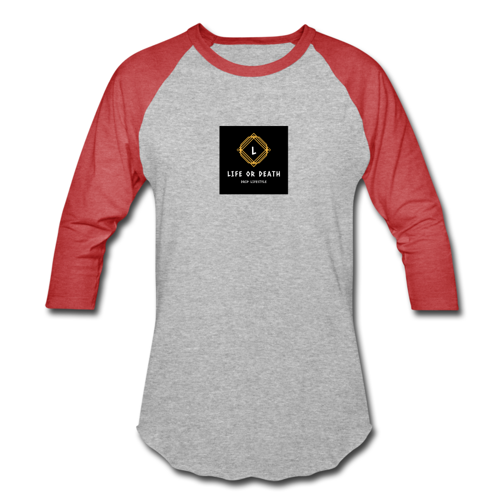 Baseball T-Shirt - heather gray/red