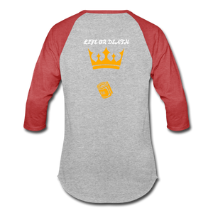 Baseball T-Shirt - heather gray/red