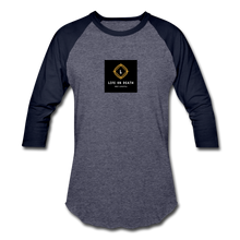 Load image into Gallery viewer, Baseball T-Shirt - heather blue/navy
