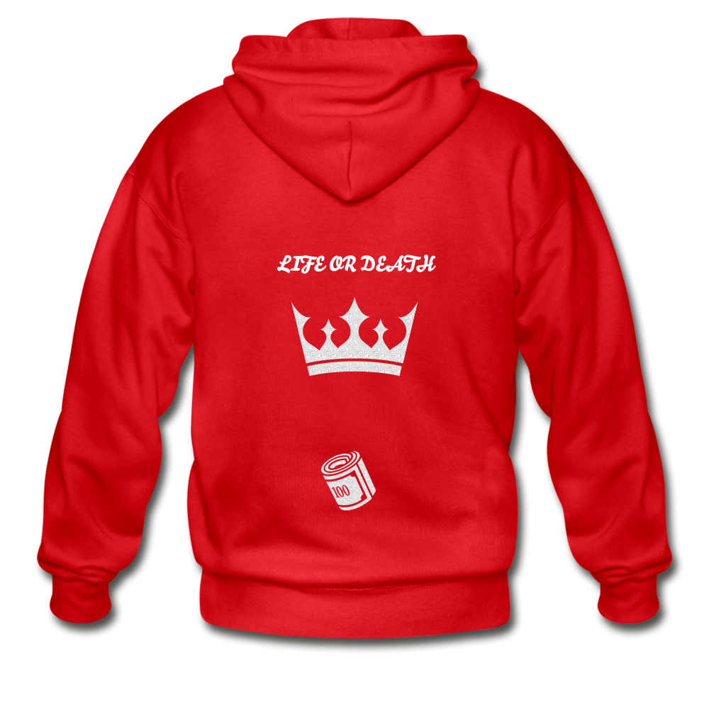 Gildan Heavy Blend Adult Zip Hoodie - red