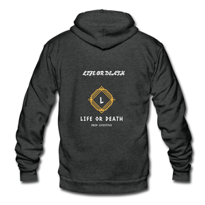 Unisex Fleece Zip Hoodie - charcoal gray
