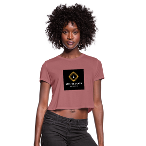 Women's Cropped T-Shirt - mauve