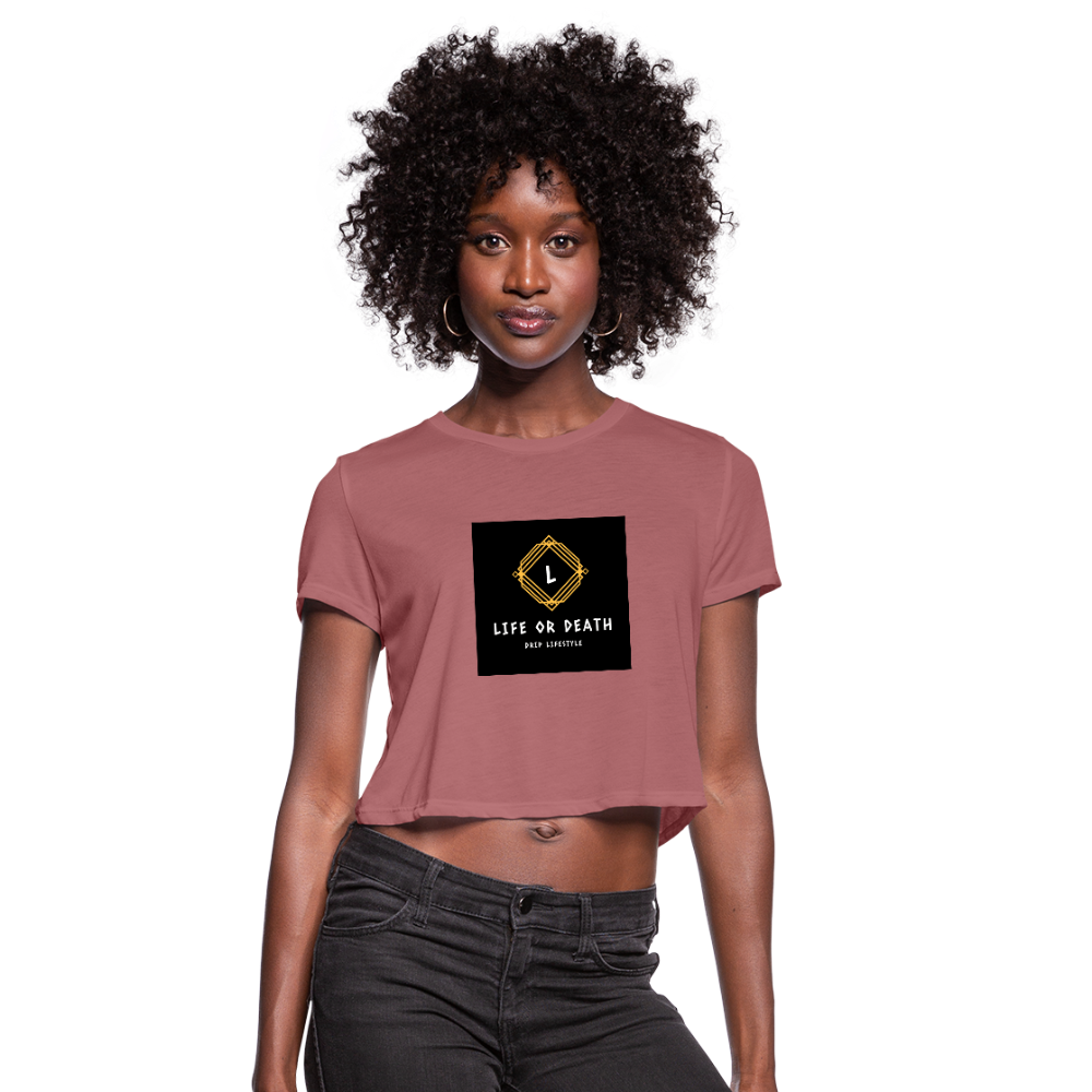 Women's Cropped T-Shirt - mauve
