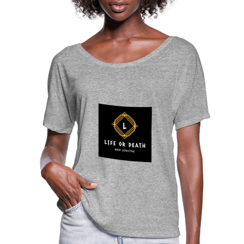 Women’s Flowy T-Shirt - heather gray
