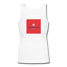 Load image into Gallery viewer, Women&#39;s Longer Length Fitted Tank - white

