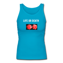 Load image into Gallery viewer, Women&#39;s Longer Length Fitted Tank - turquoise
